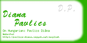 diana pavlics business card